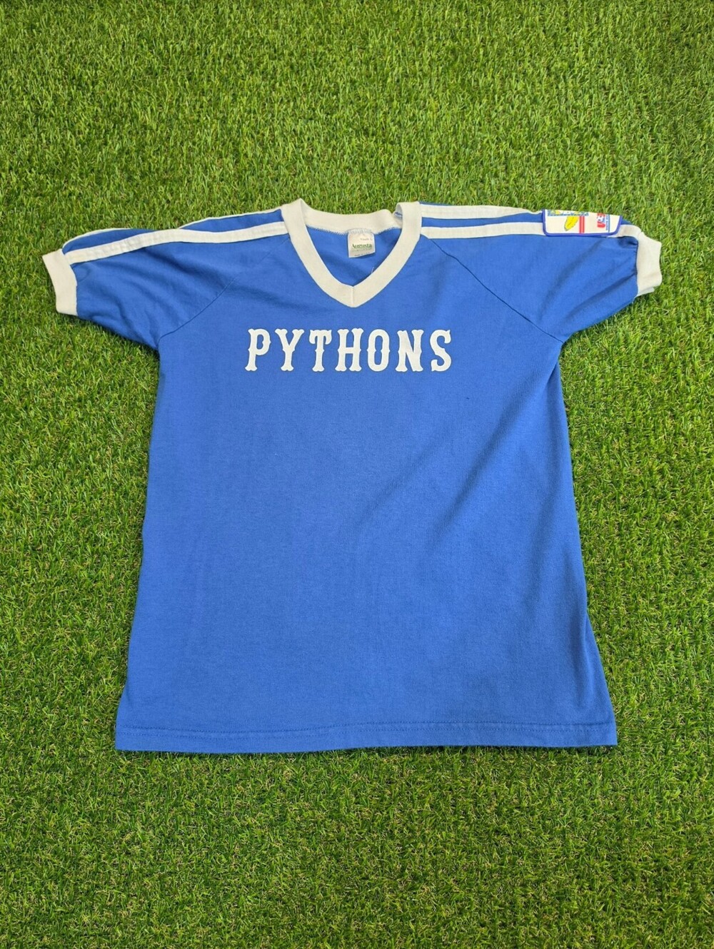 Vintage Augusta Sportswear Youth Large Blue Pythons Soccer T